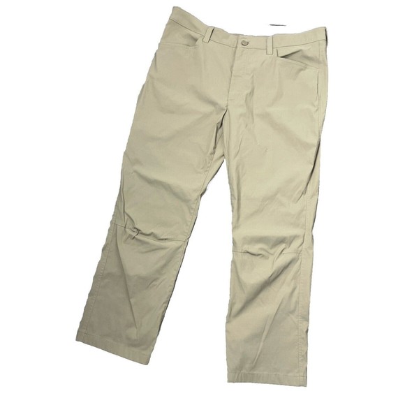 Eddie Bauer Pants‎ Straight Leg Mens 36 Nylon Tech Stretch Beige Hiking Outdoors - Picture 1 of 4